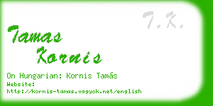 tamas kornis business card